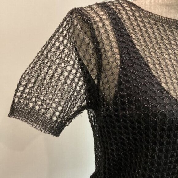 ZARA Black Mesh T-shirt - Picture 7 of 15